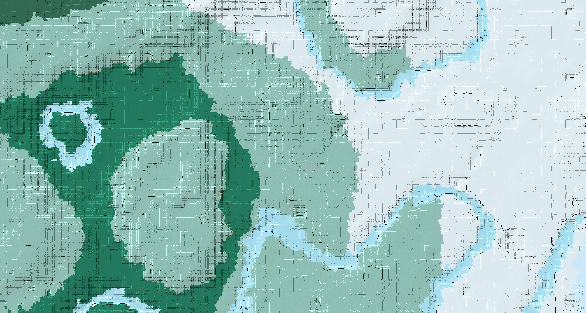 Seed map — Trail Ruins Southeast of a Taiga Start
