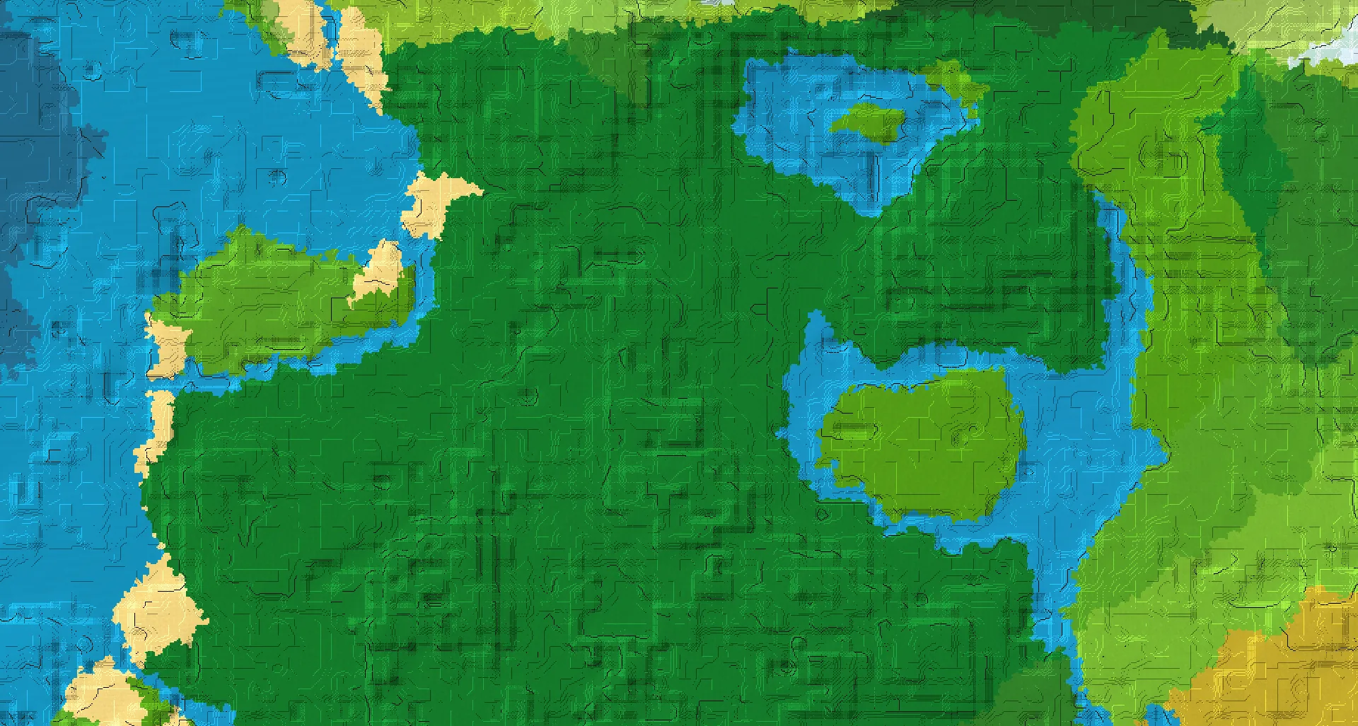 Seed map — Jungle Temple Northwest of a Forest Start with Village