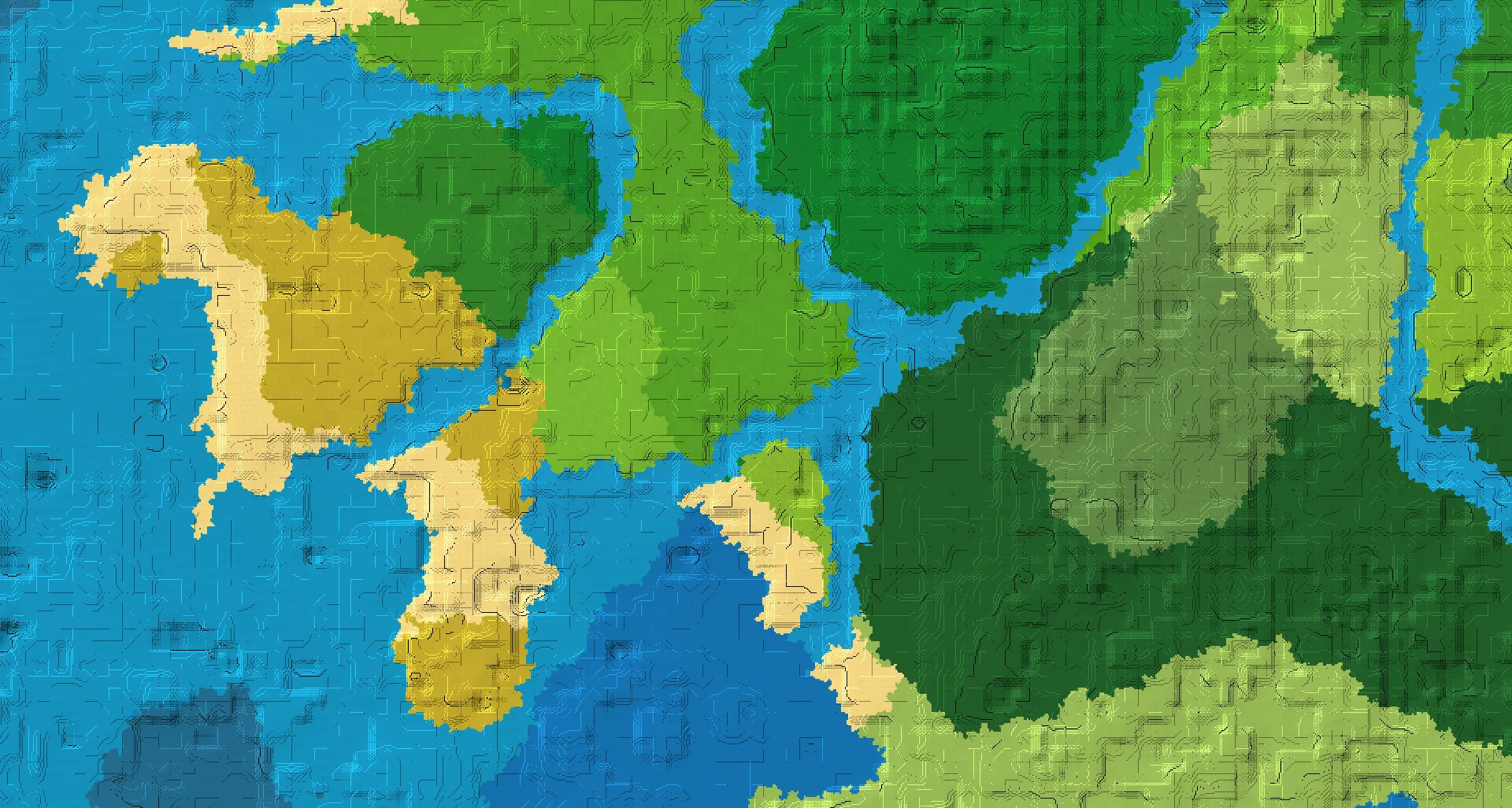 Seed map — Sparse Jungle Northwest of a Dark Forest Start