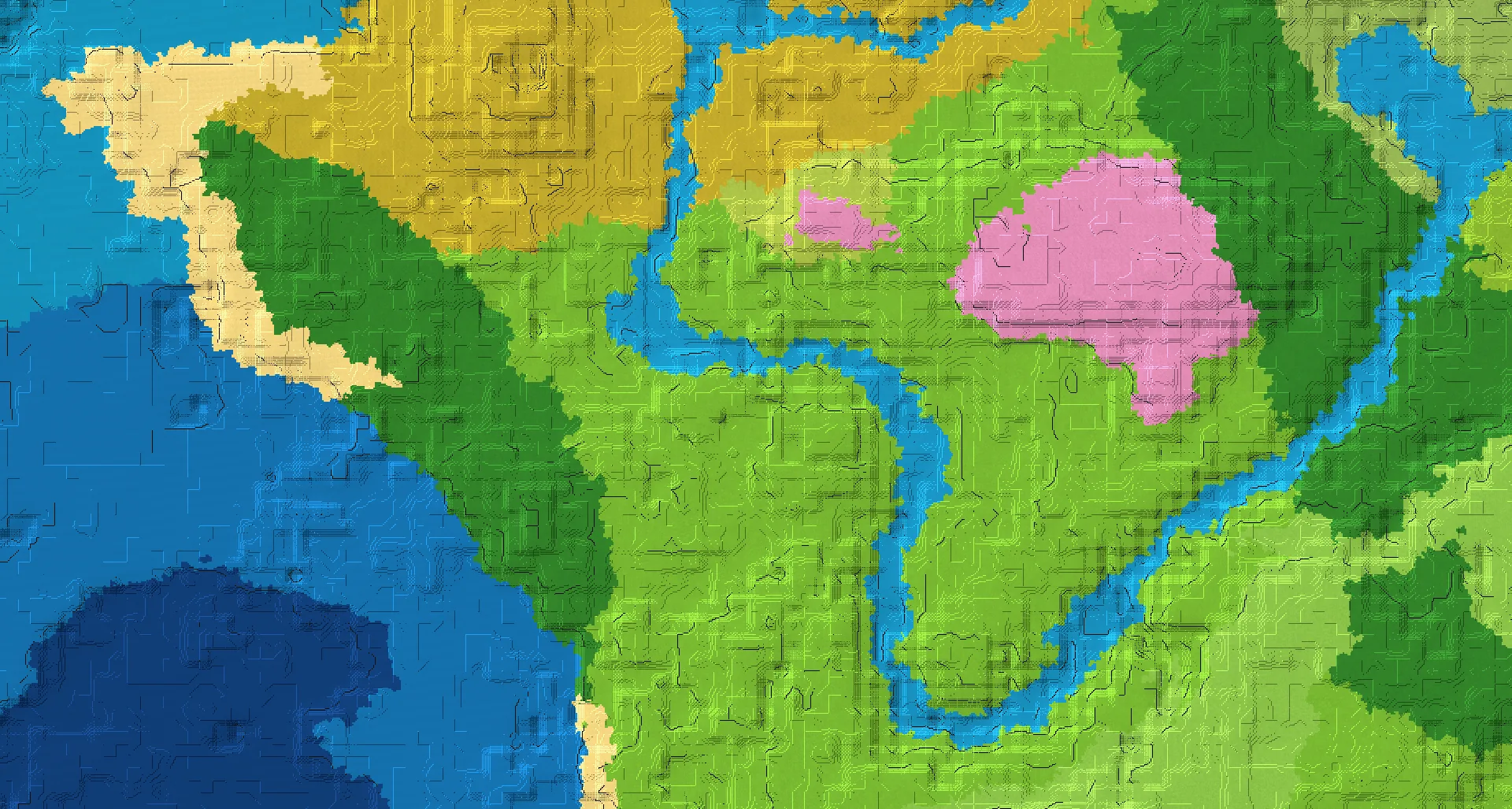 Seed map — Cherry Grove and Village from Forest at 208, 80