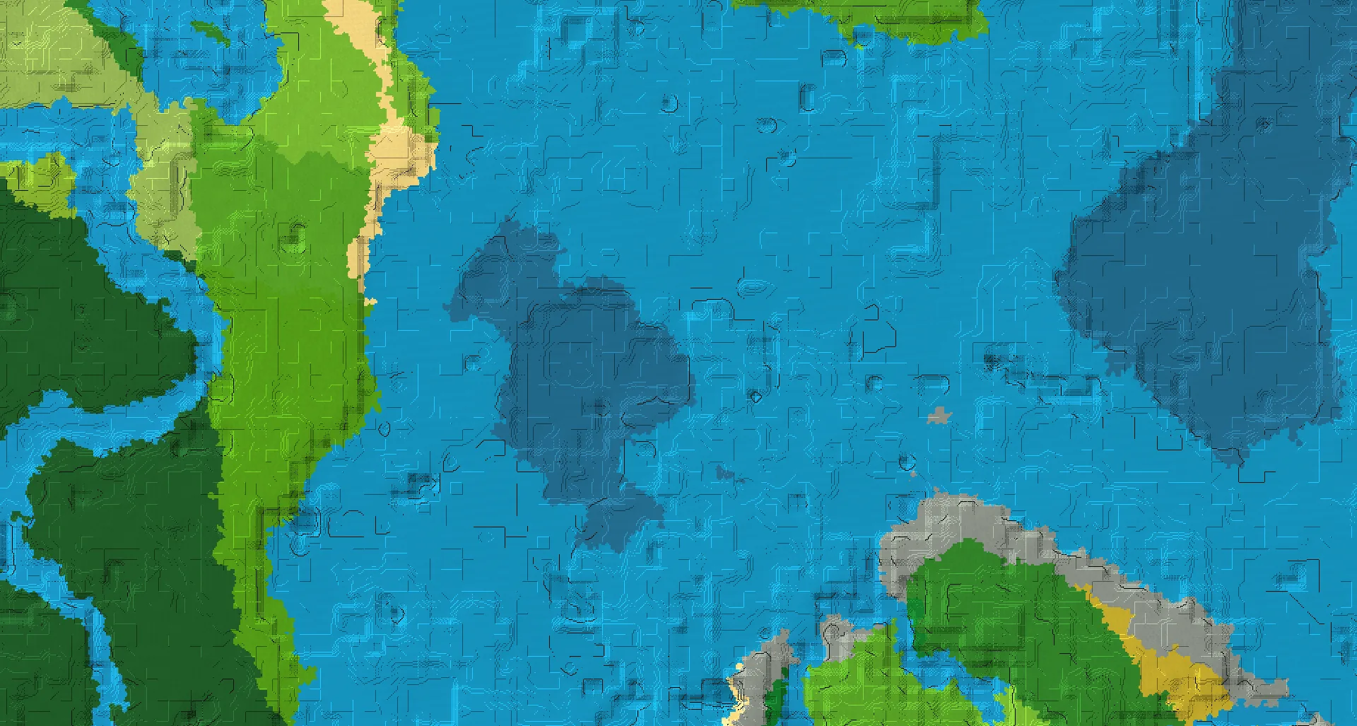 Seed map — Ocean Monument North of a Bamboo Jungle Start with Trial Chambers