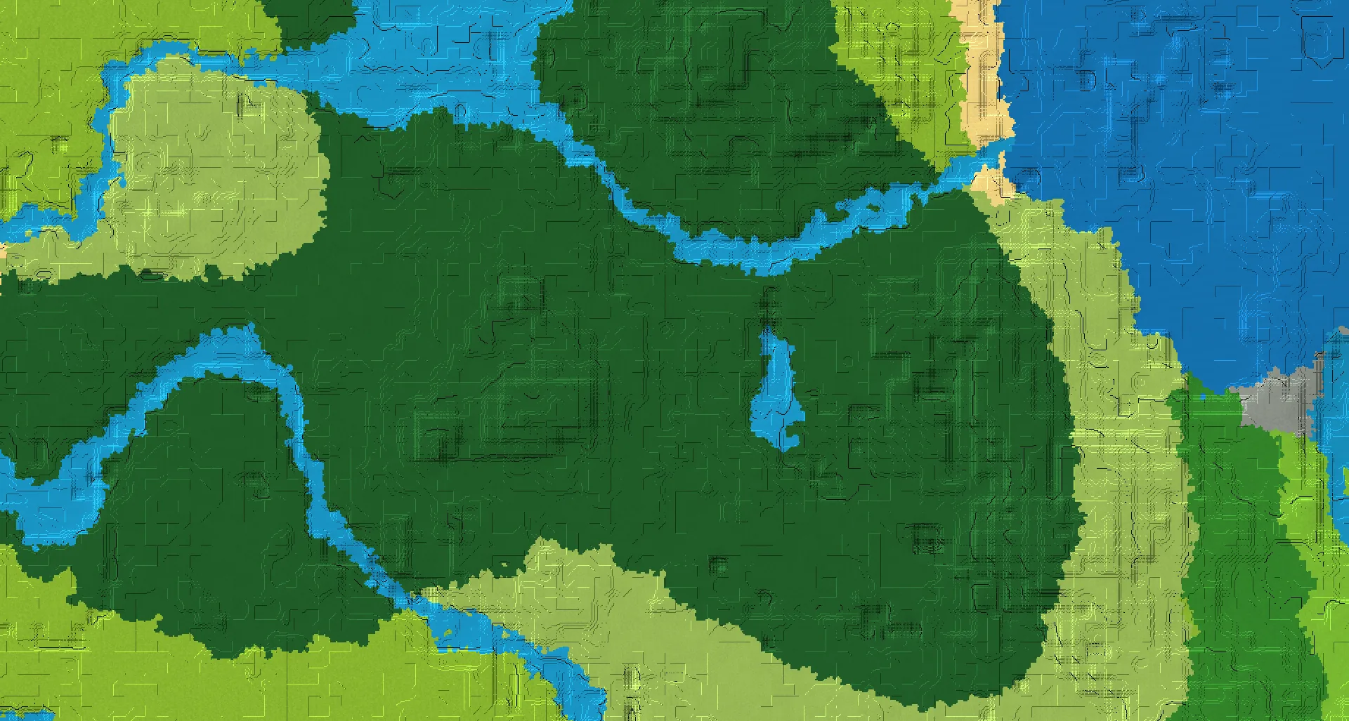 Seed map — Dark Forest Start with Trial Chambers with Ruined Portal