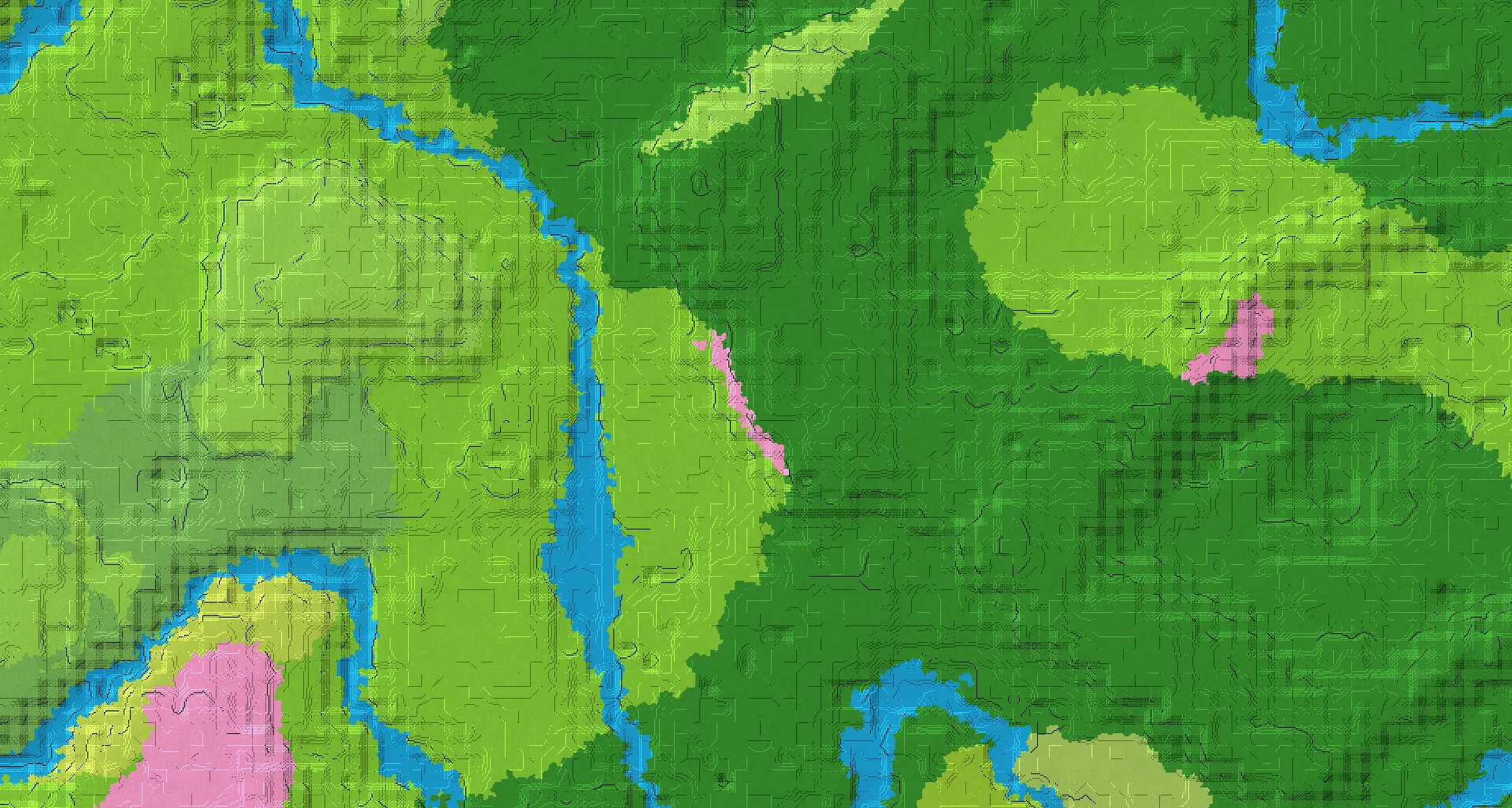 Seed map — Cherry Grove Start with Trial Chambers with Ruined Portal