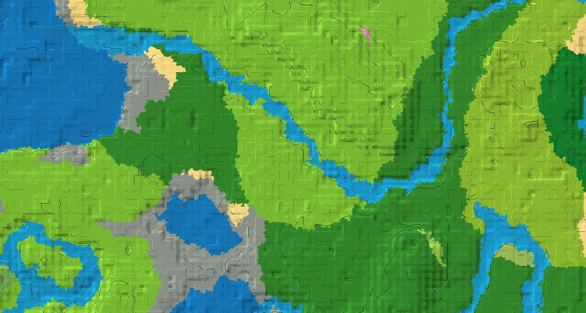 Seed map — Cherry Grove and Village from Forest at -224, 128