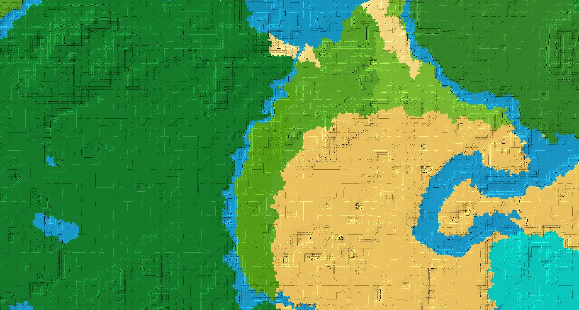 Seed map — Desert Temple Southwest of a Sparse Jungle Start