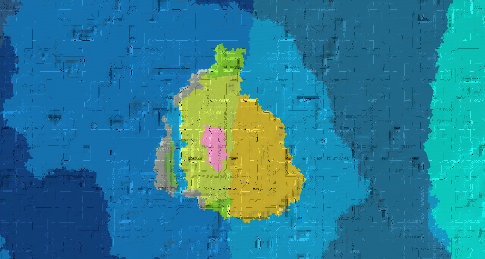 Seed map — Savanna village and cherry grove island