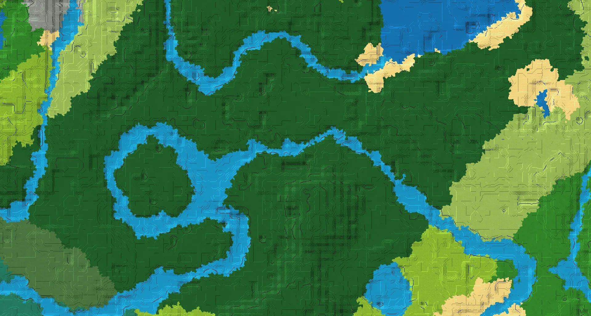 Seed map — Lush Caves South of a Dark Forest Start