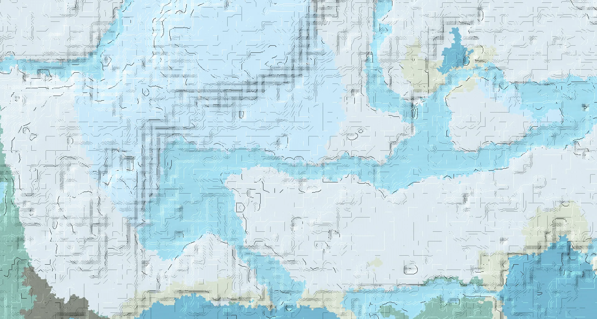 Seed map — Ice Spikes Northeast of a Snowy Plains Start
