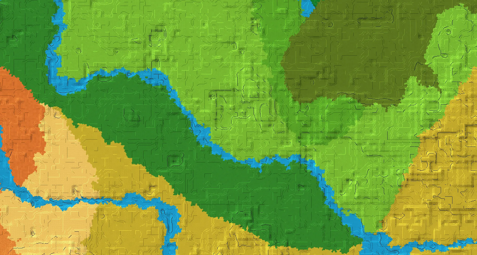 Seed map — Ruined Portal Southeast of a Plains Start with Pillager Outpost
