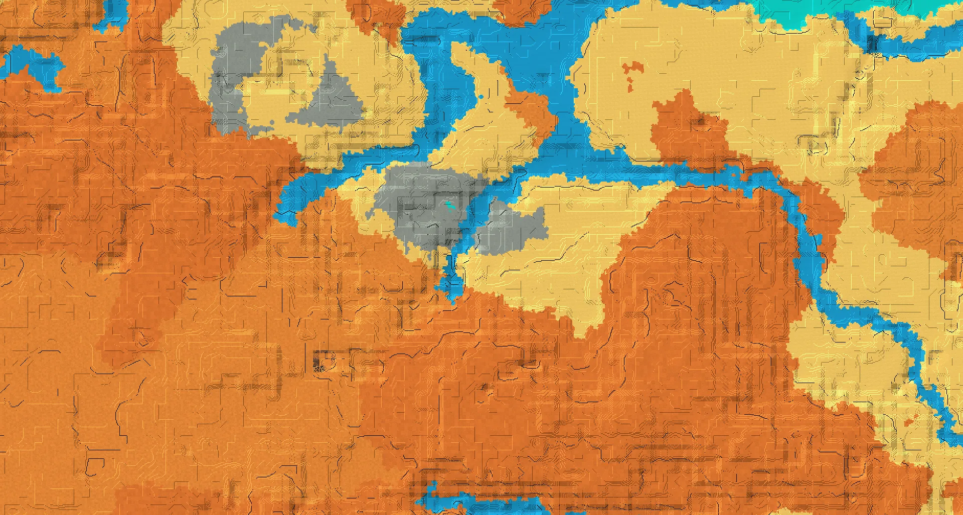 Seed map — Desert Start with Ruined Portal with Desert Temple