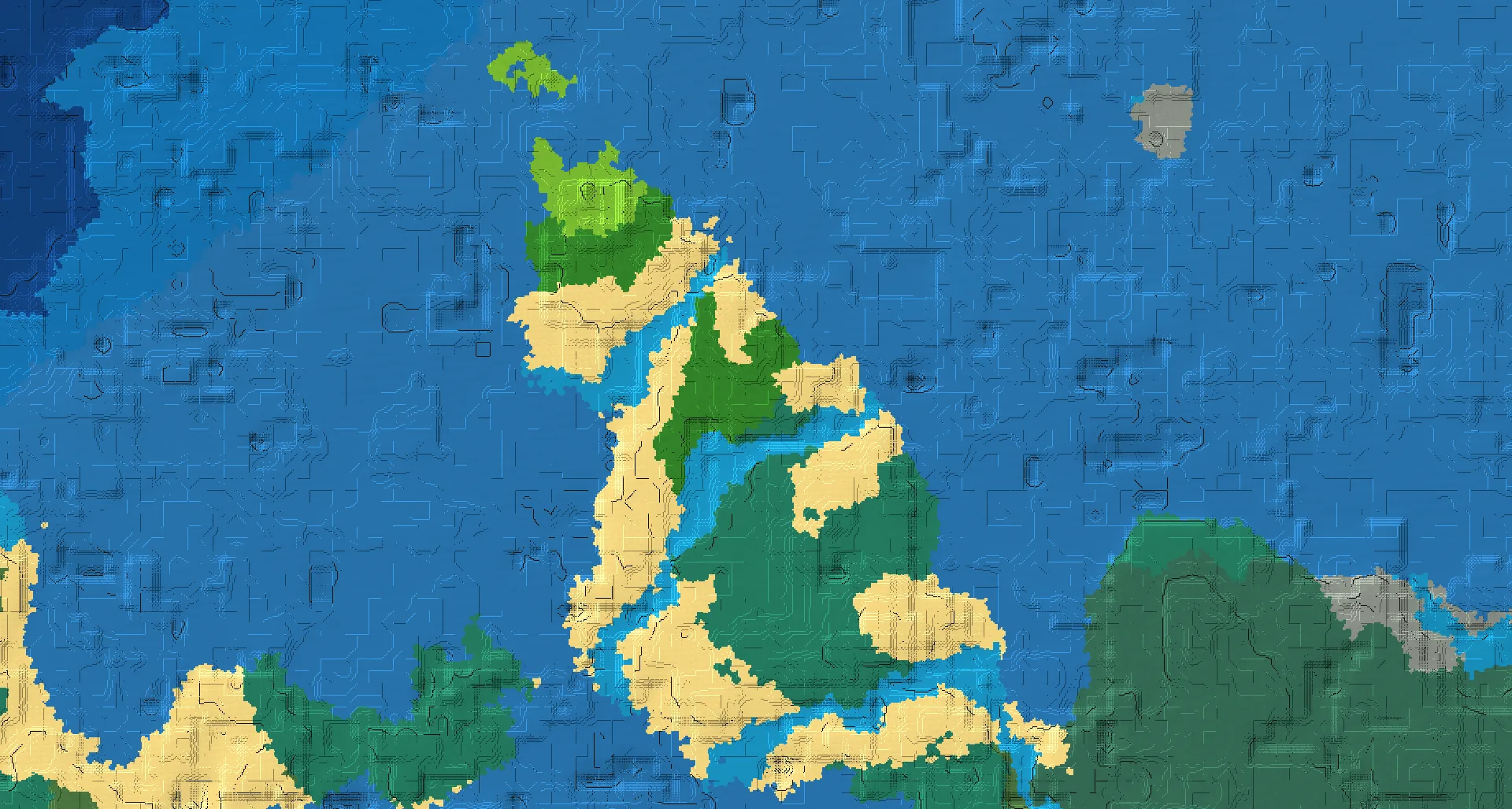 Seed map — Taiga At the same X/Z position as a Forest Start