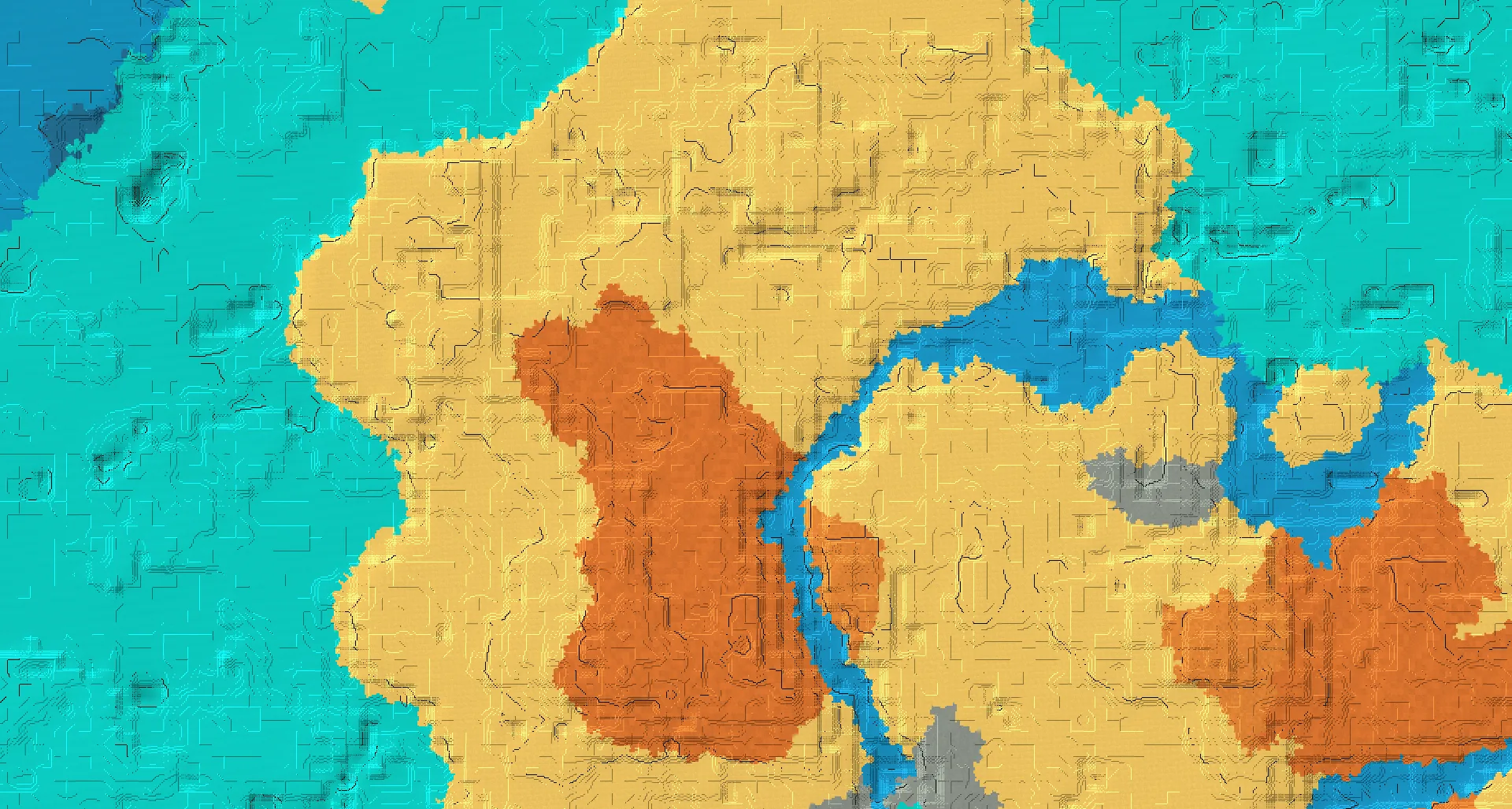 Seed map — Badlands Southwest of a Desert Start with Trial Chambers