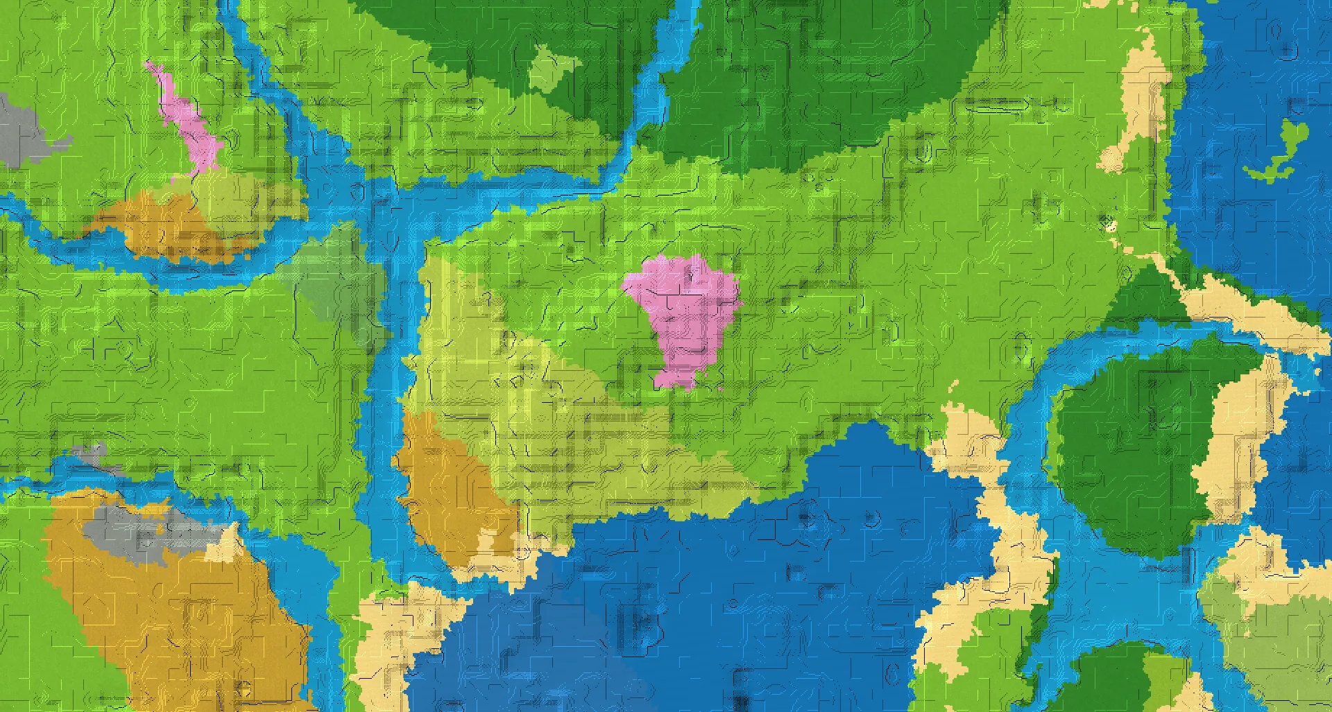 Seed map — Cherry Grove East of a Sunflower Plains Start