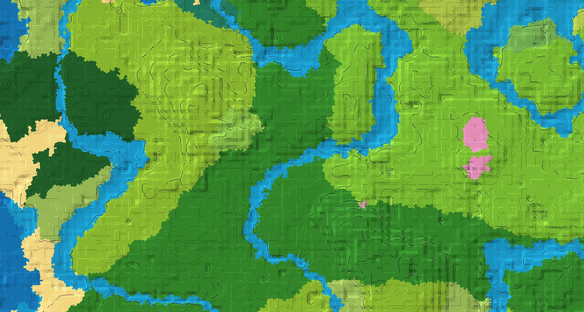 Seed map — River South of a Forest Start