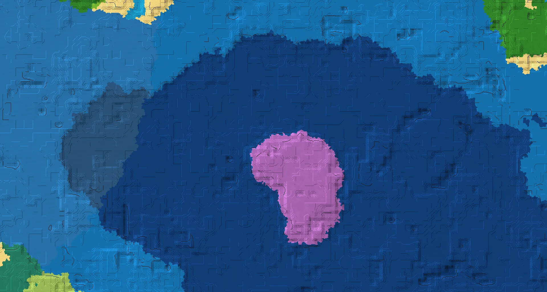 Seed map — Mushroom Fields Southeast of a Forest Start with Trial Chambers