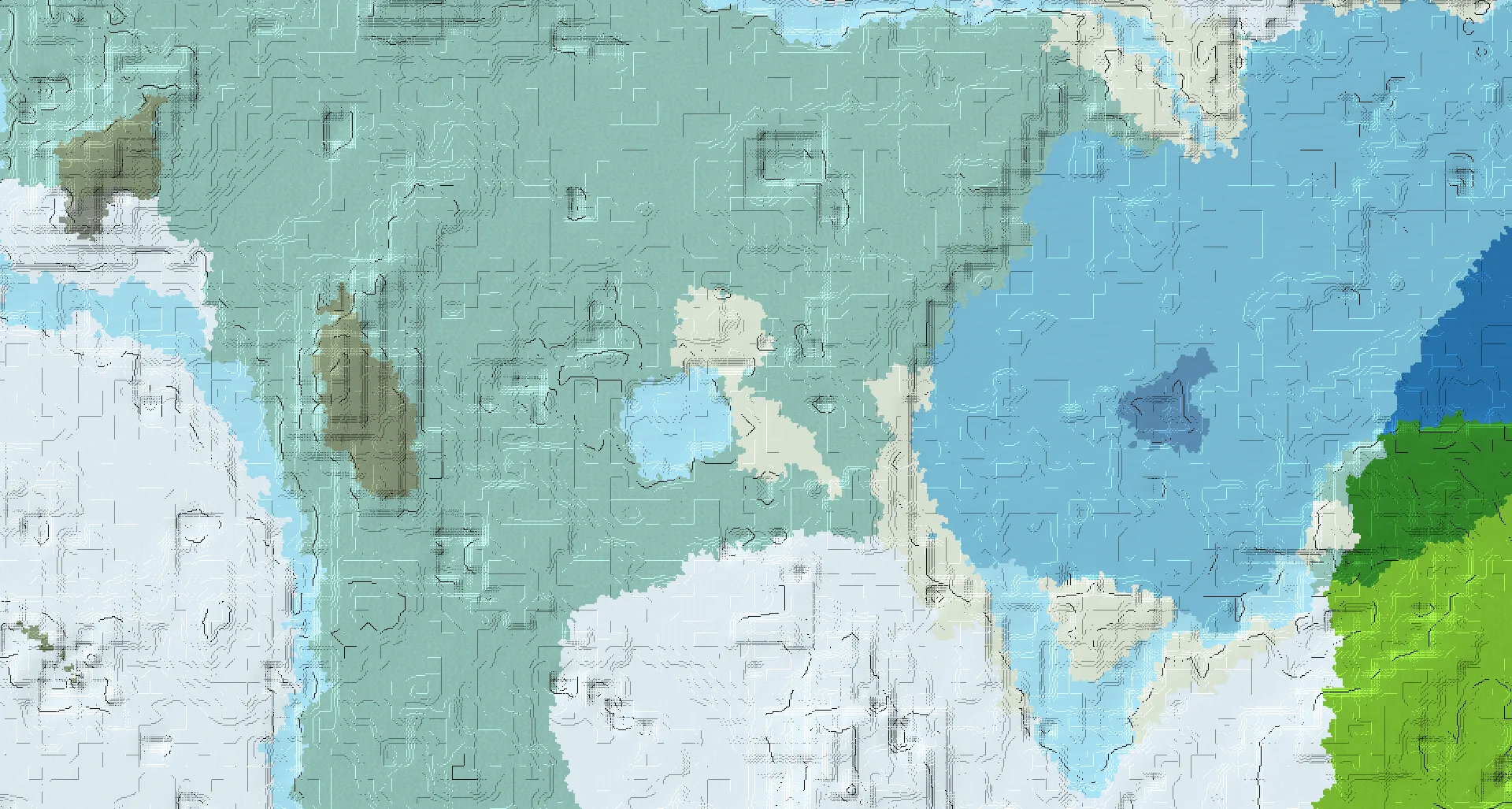 Seed map — Buried Treasure Northeast of a Snowy Taiga Start