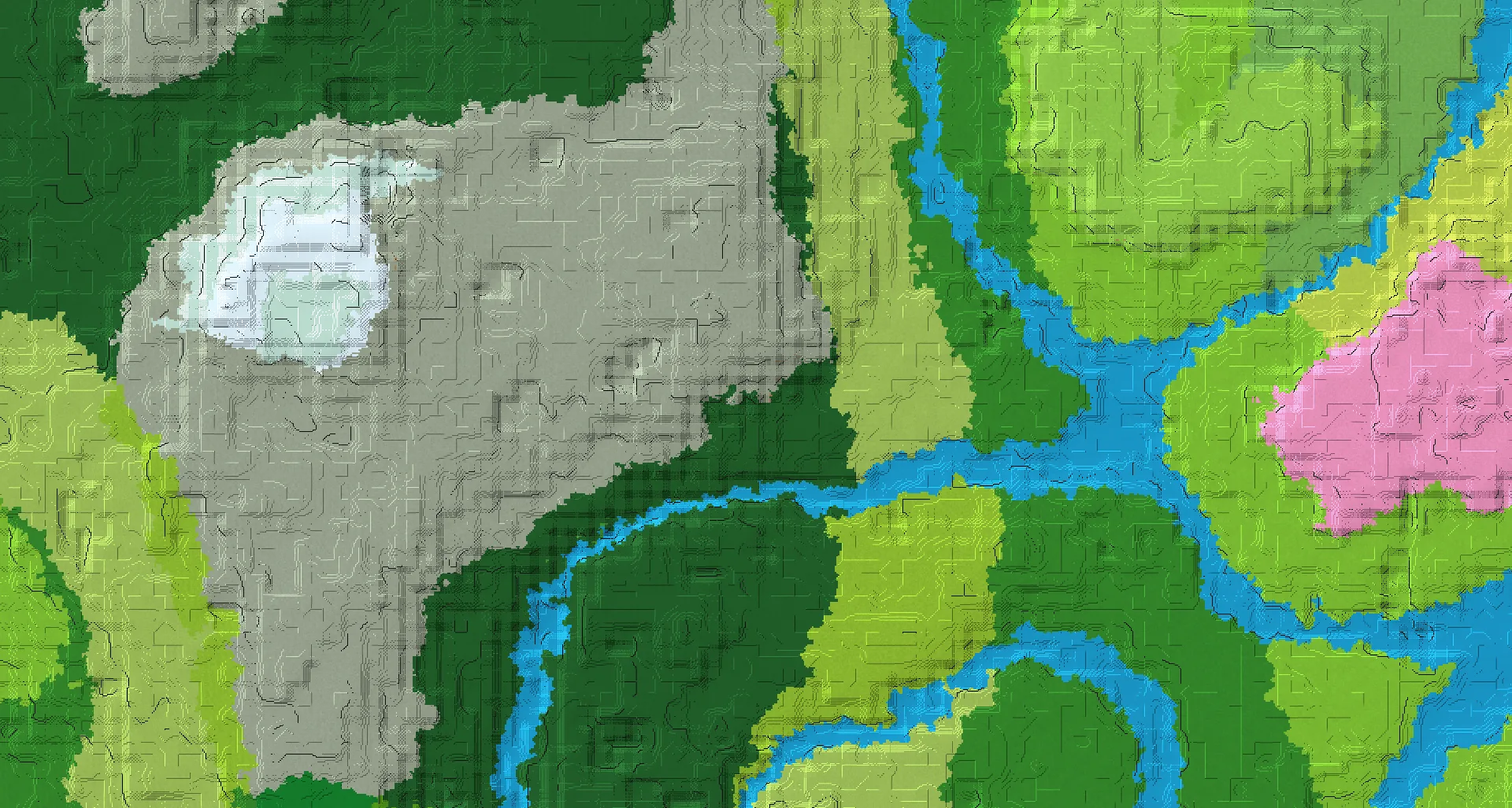 Seed map — Cave Exploration below a Frozen Peaks Start