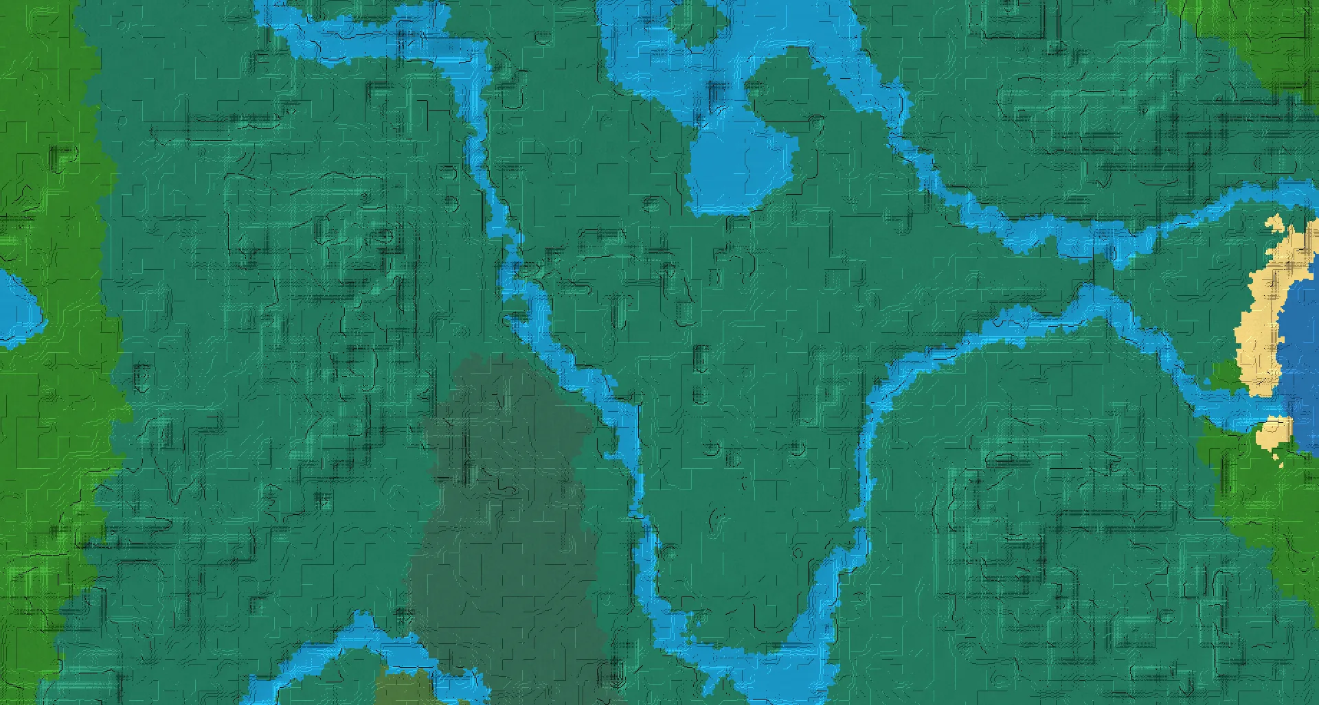 Seed map — 2 Villages near a Taiga Start with Ruined Portal