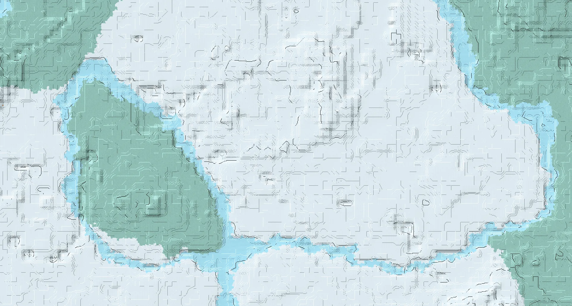 Seed map — Village Southeast of the Snowy Plains Start with Ruined Portal