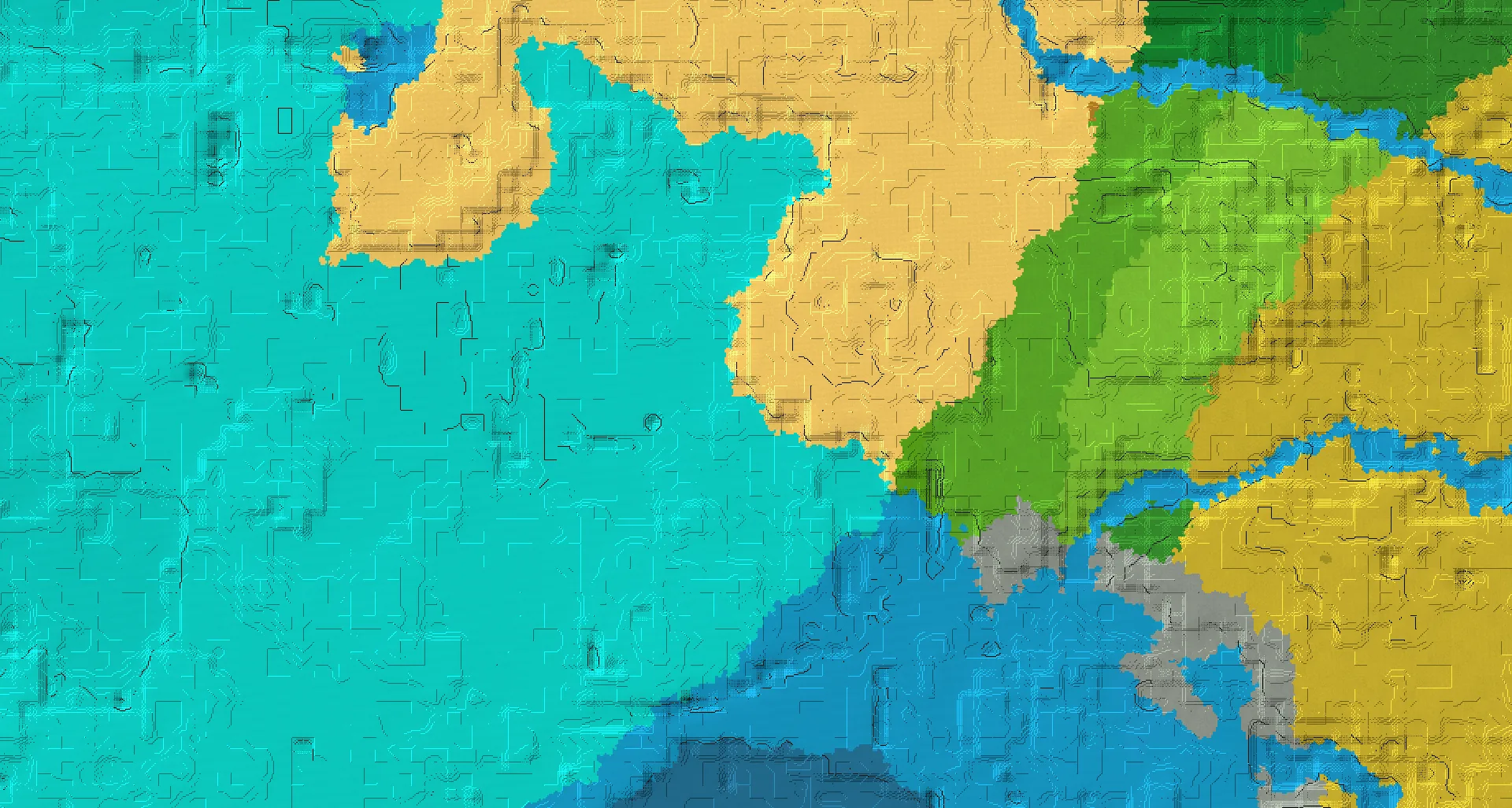 Seed map — Warm Ocean Southwest of a Desert Start with Desert Temple