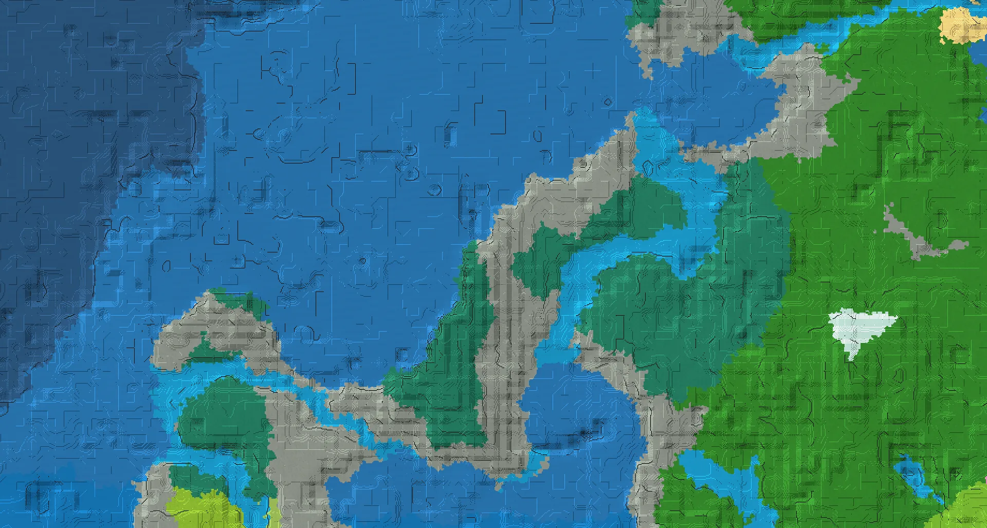 Seed map — Deep Dark Southwest of a Taiga Start