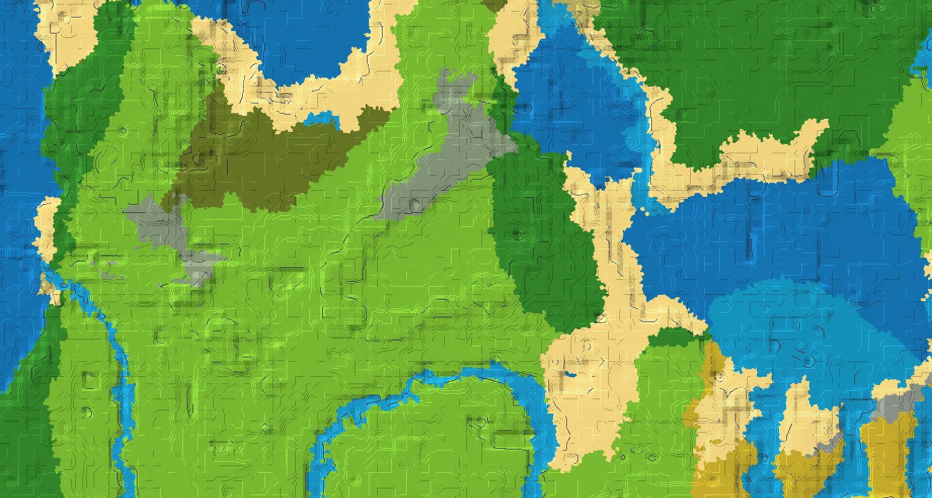 Seed map — Plains Start with Village at 0, 0