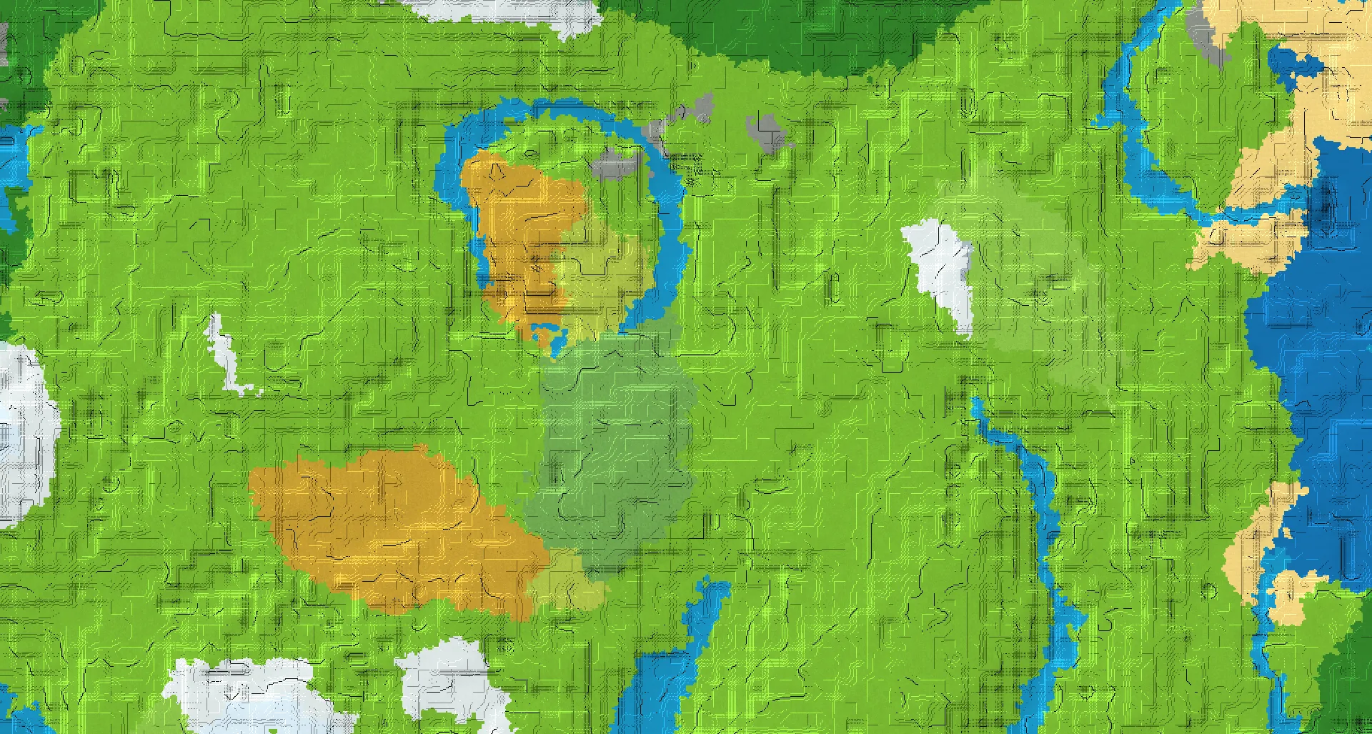 Seed map — Flower Forest South of a Plains Start with Ruined Portal
