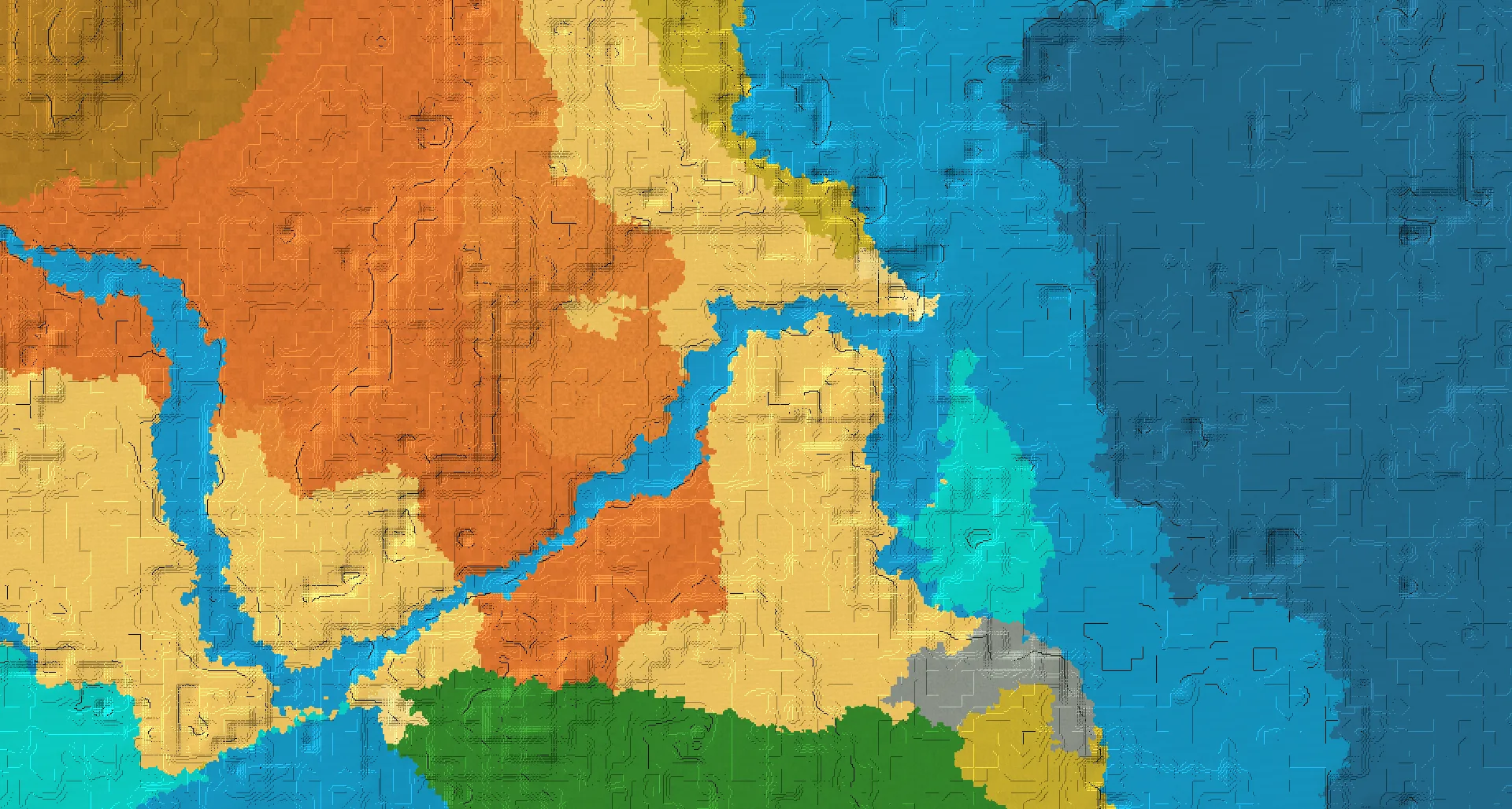 Seed map — Desert Start with Village at -192, 32
