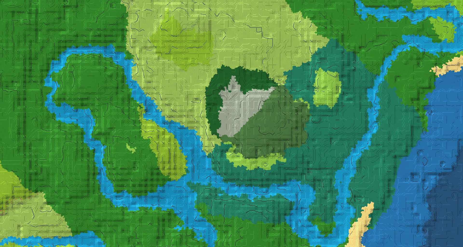 Seed map — Pale Garden North of a Forest Start with Village