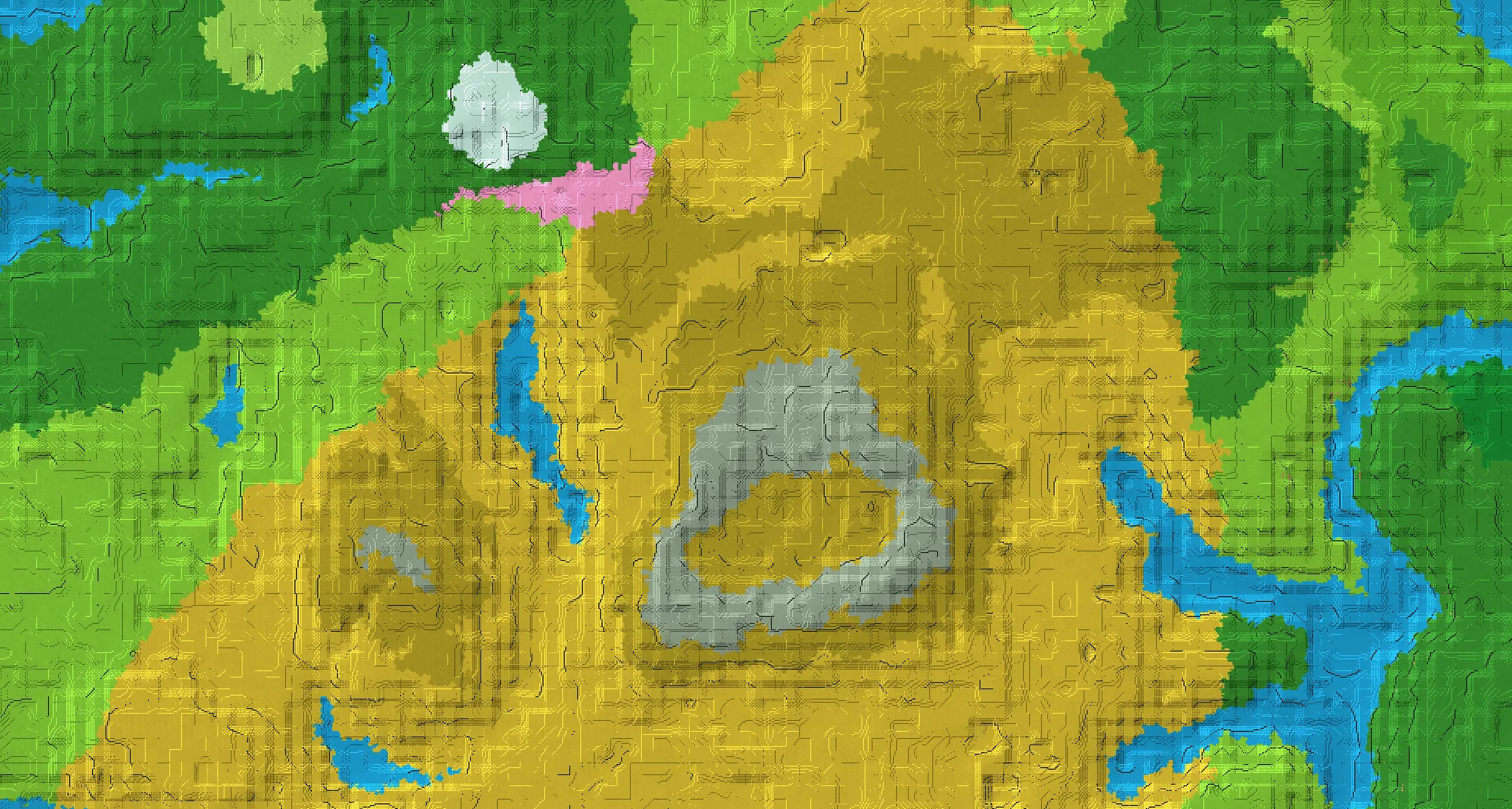 Seed map — Stony Peaks South of a Plains Start