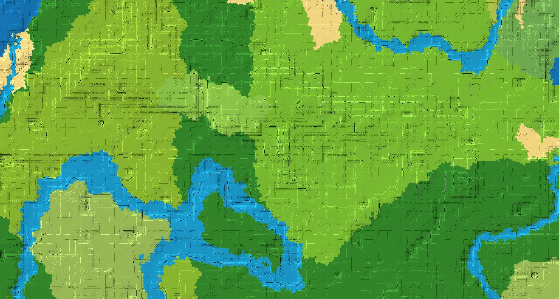 Seed map — A village on overhanging cliffs and stone arches