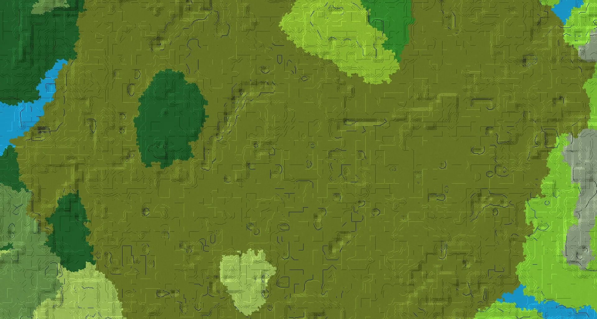 Seed map — Witch Hut Southeast of a Swamp Start with Ruined Portal