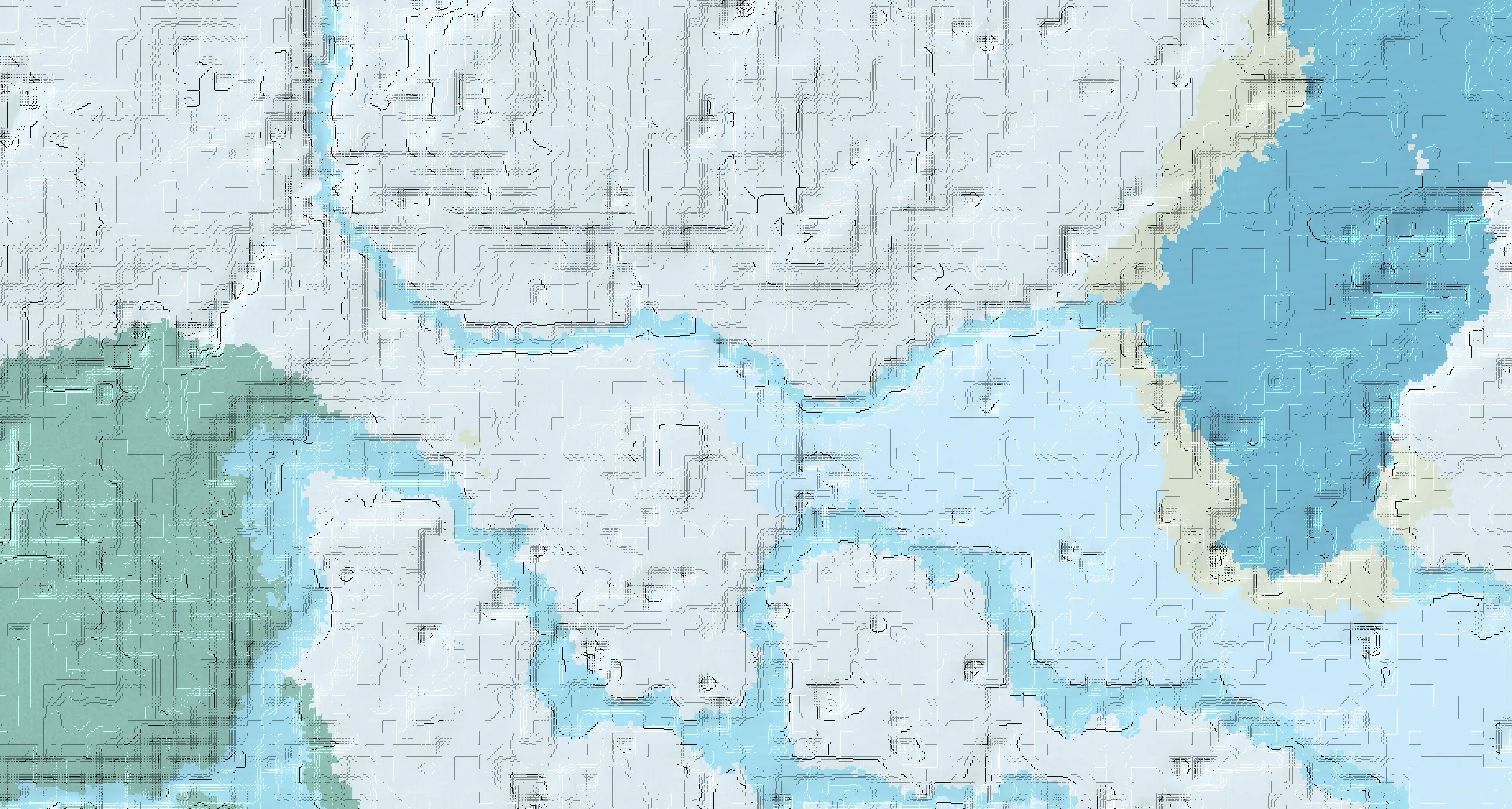 Seed map — Ice Spikes Start with Trial Chambers with Ruined Portal