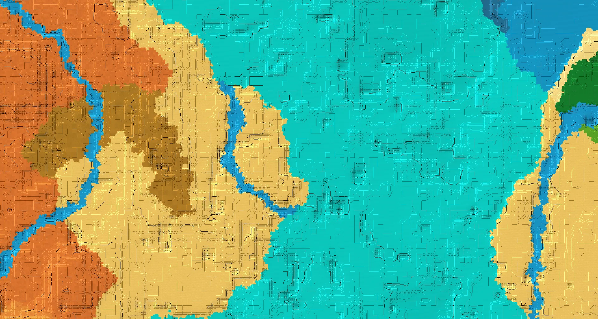 Seed map — Warm Ocean East of a Desert Start with Desert Temple