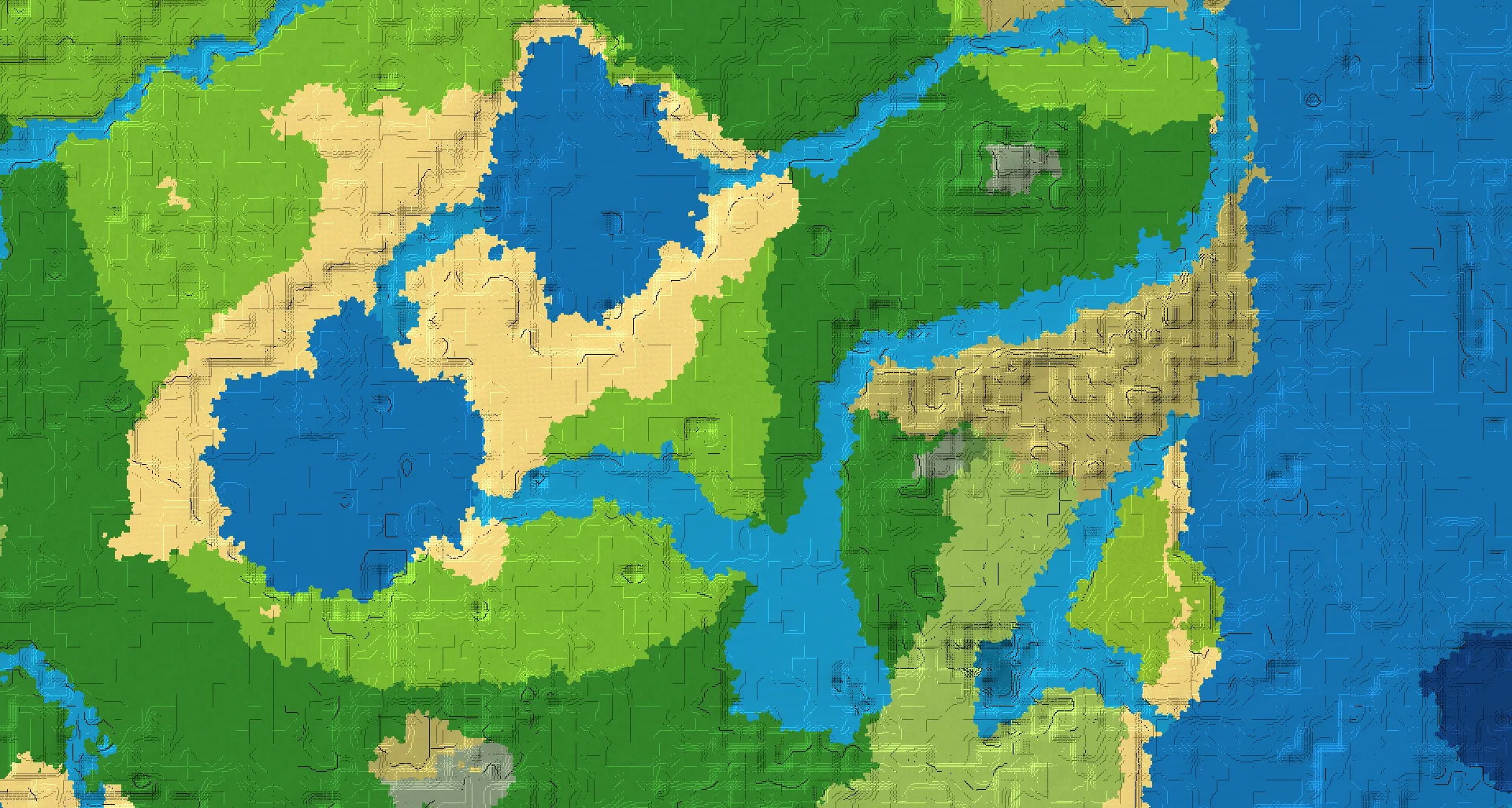Seed map — Forest At the same X/Z position as a Plains Start