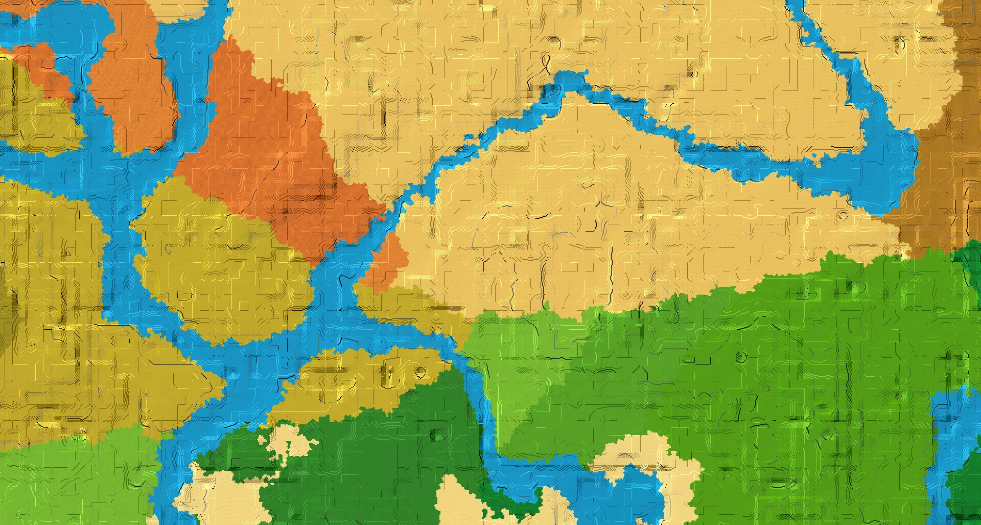 Seed map — Desert Temple Northeast of a Forest Start
