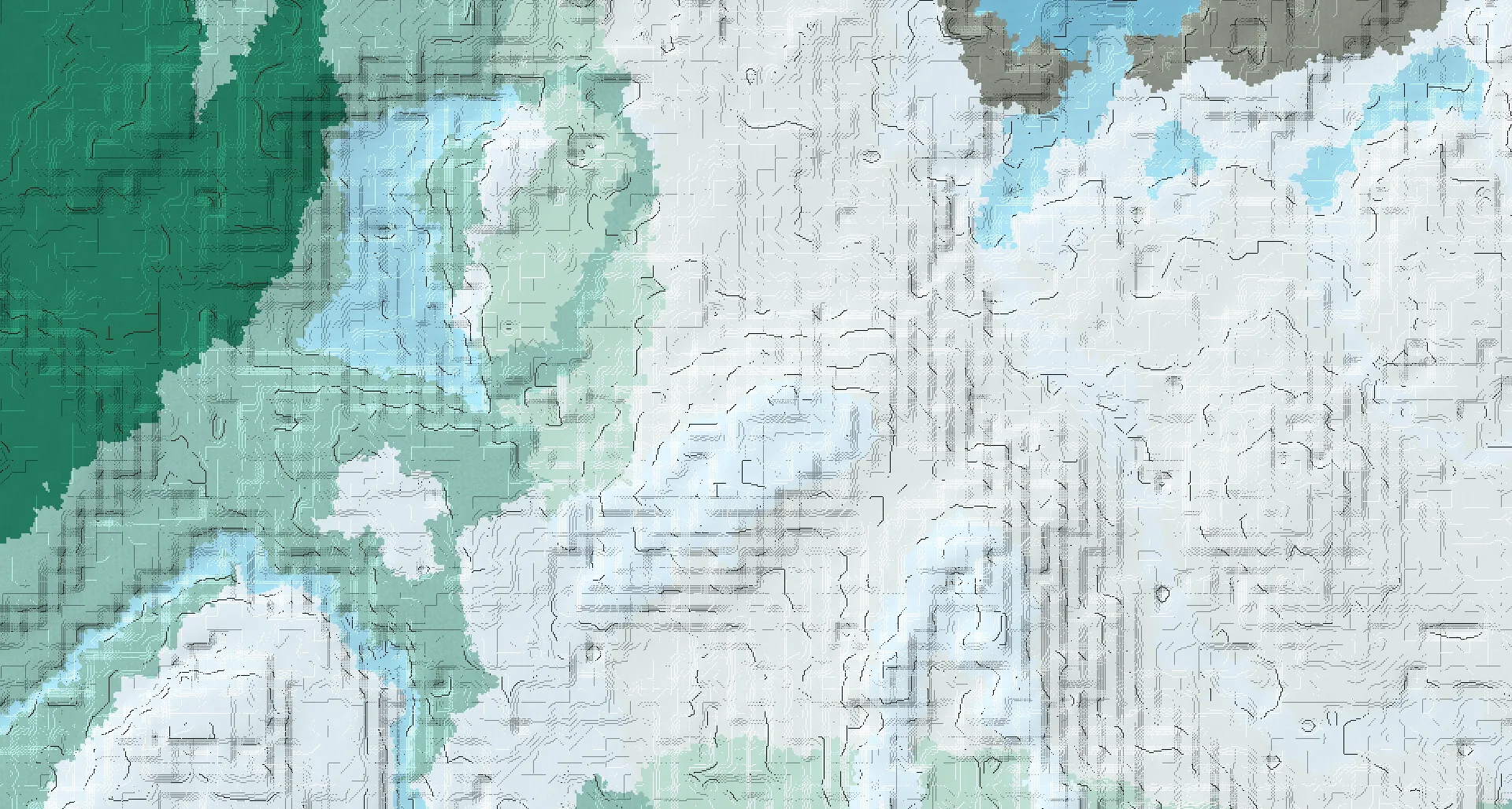 Seed map — Frozen Peaks South of a Snowy Slopes Start