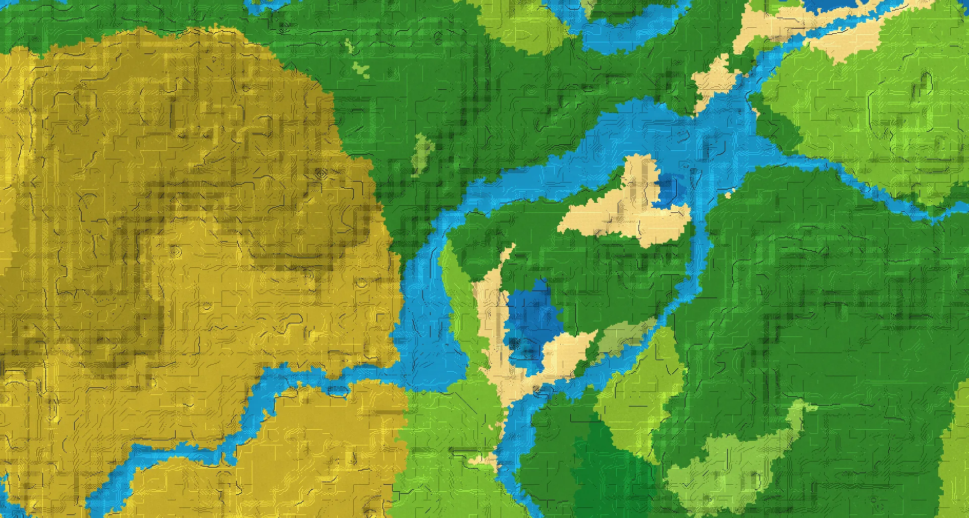 Seed map — Beach At the same X/Z position as a Forest Start