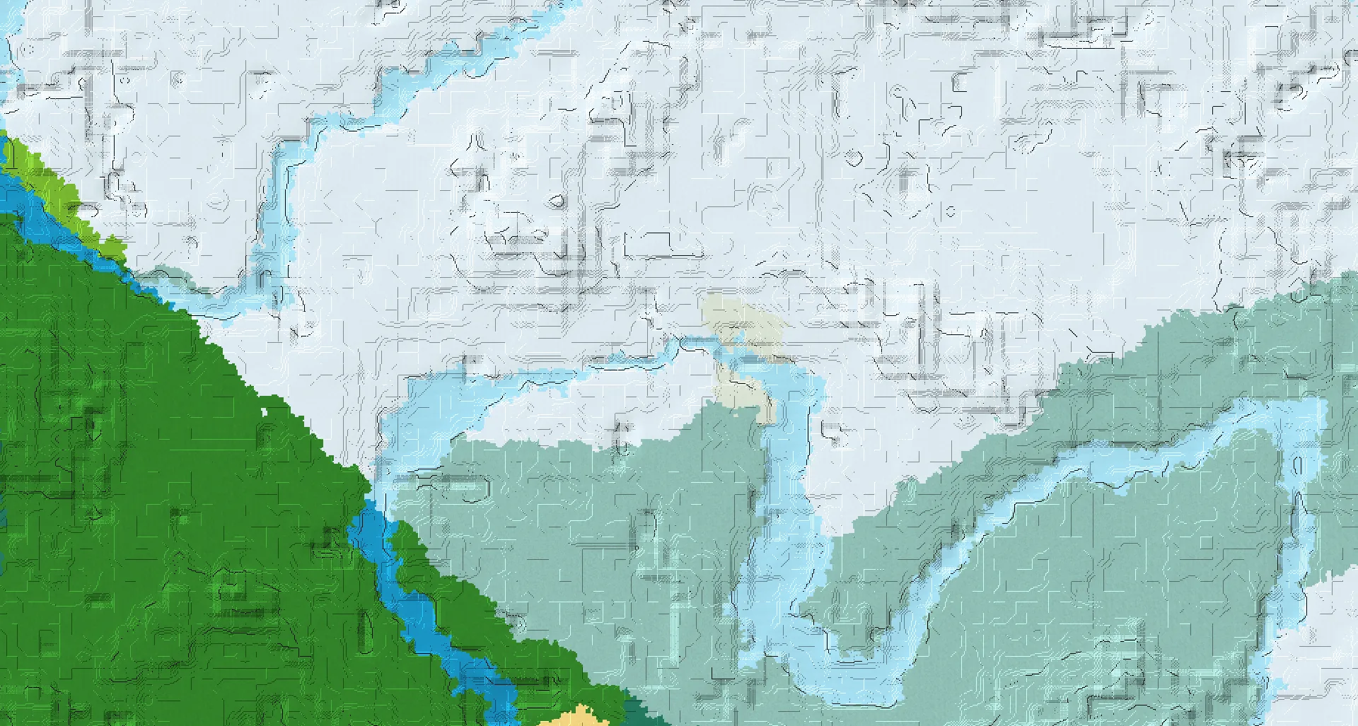 Seed map — Igloo Southeast of a Snowy Plains Start with Ruined Portal