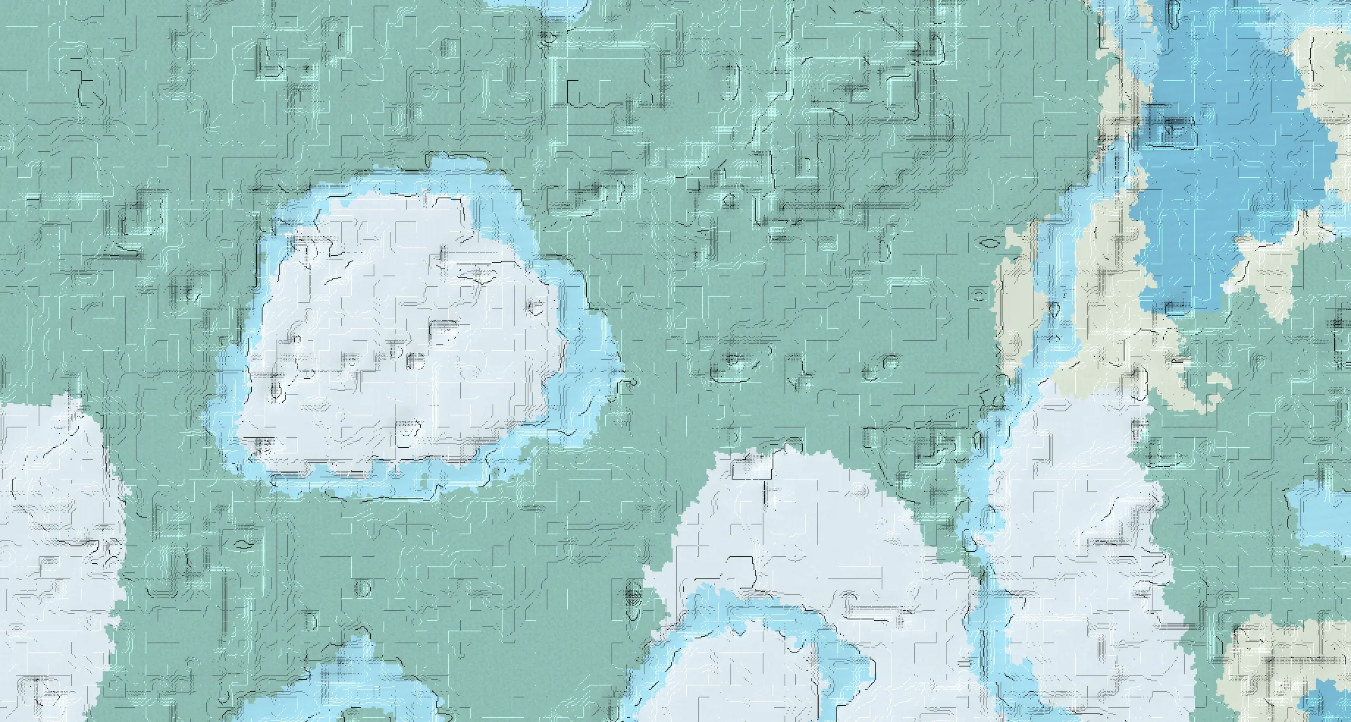 Seed map — Snowy Taiga Start with Ruined Portal at -8, -8