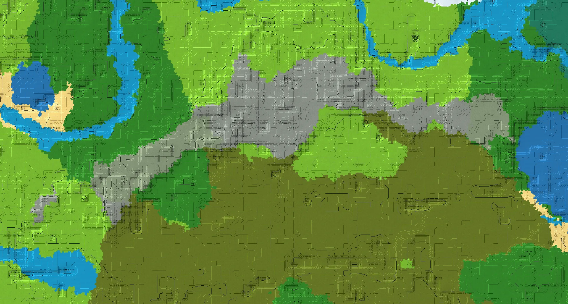 Seed map — Swamp Southwest of a Windswept Gravelly Hills Start