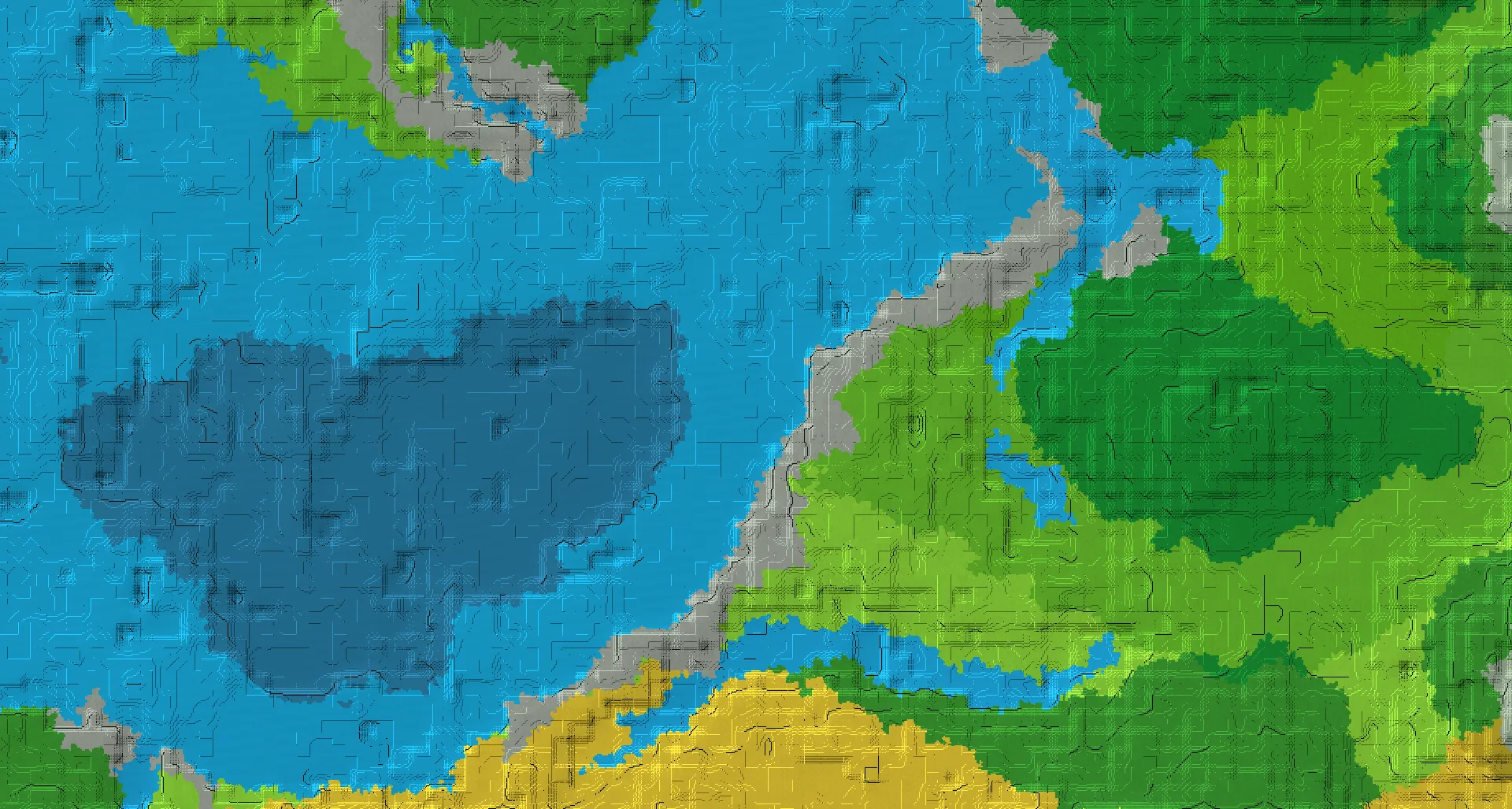 Seed map — Ocean Ruins Northwest of a Savanna Start with Trial Chambers