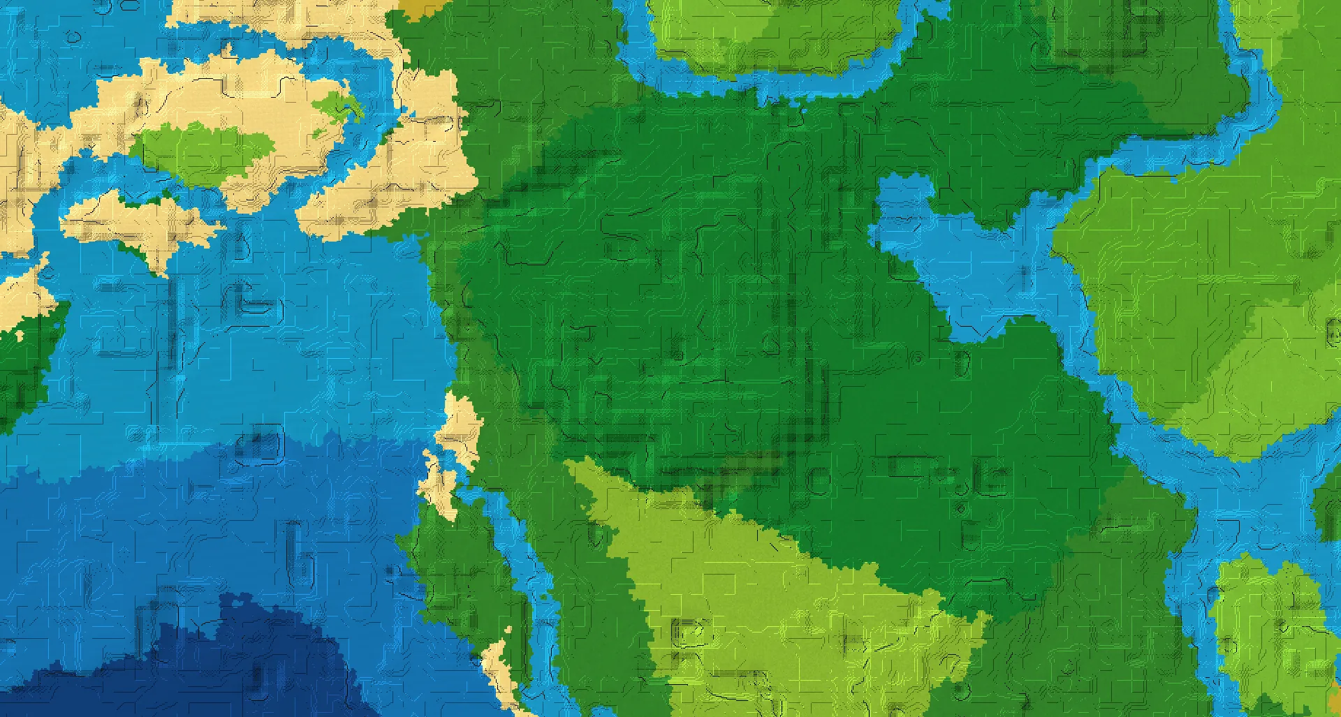 Seed map — Lush Caves East of a Jungle Start