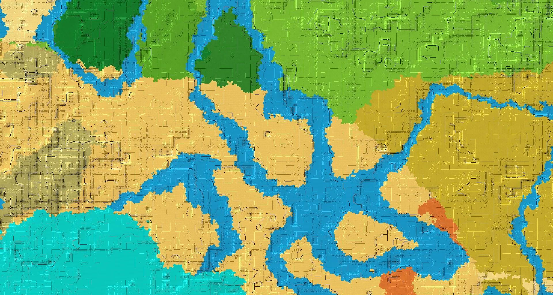 Seed map — Desert Start with Desert Temple with Village