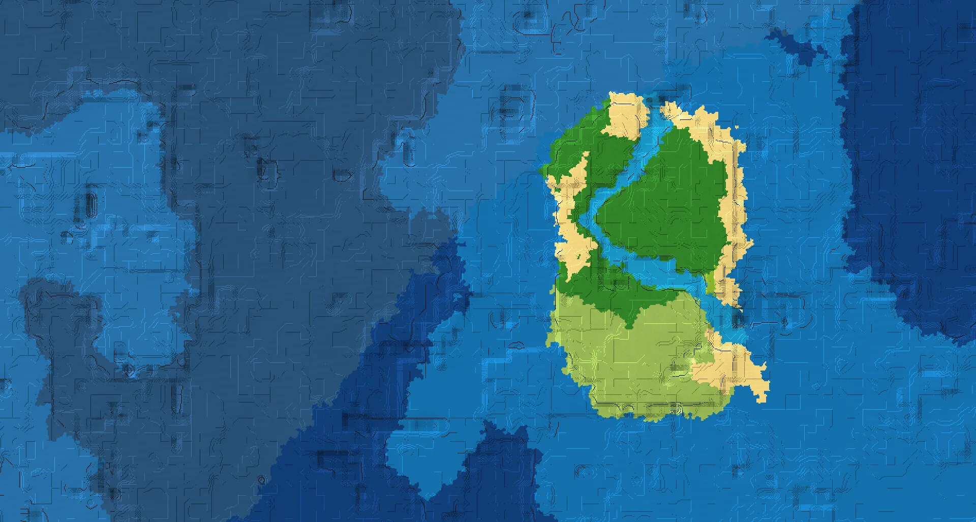 Seed map — Ocean-focused Start in Forest with Trial Chambers