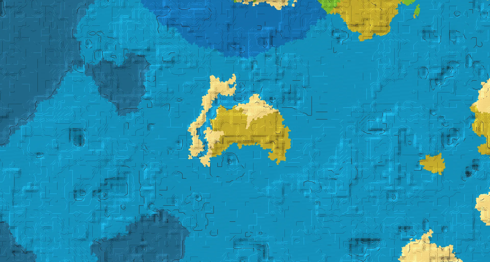 Seed map — Ocean-focused Savanna Start with a Village with Ruined Portal