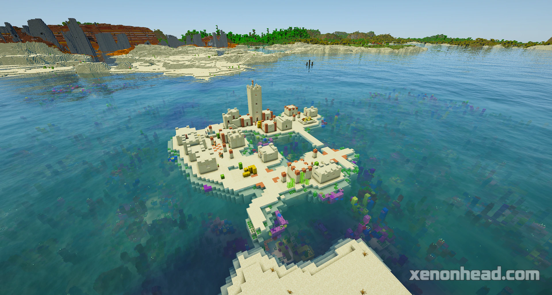 Desert coral reef island village