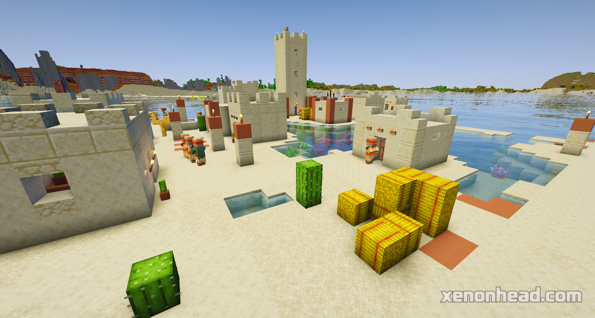 Desert coral reef island village