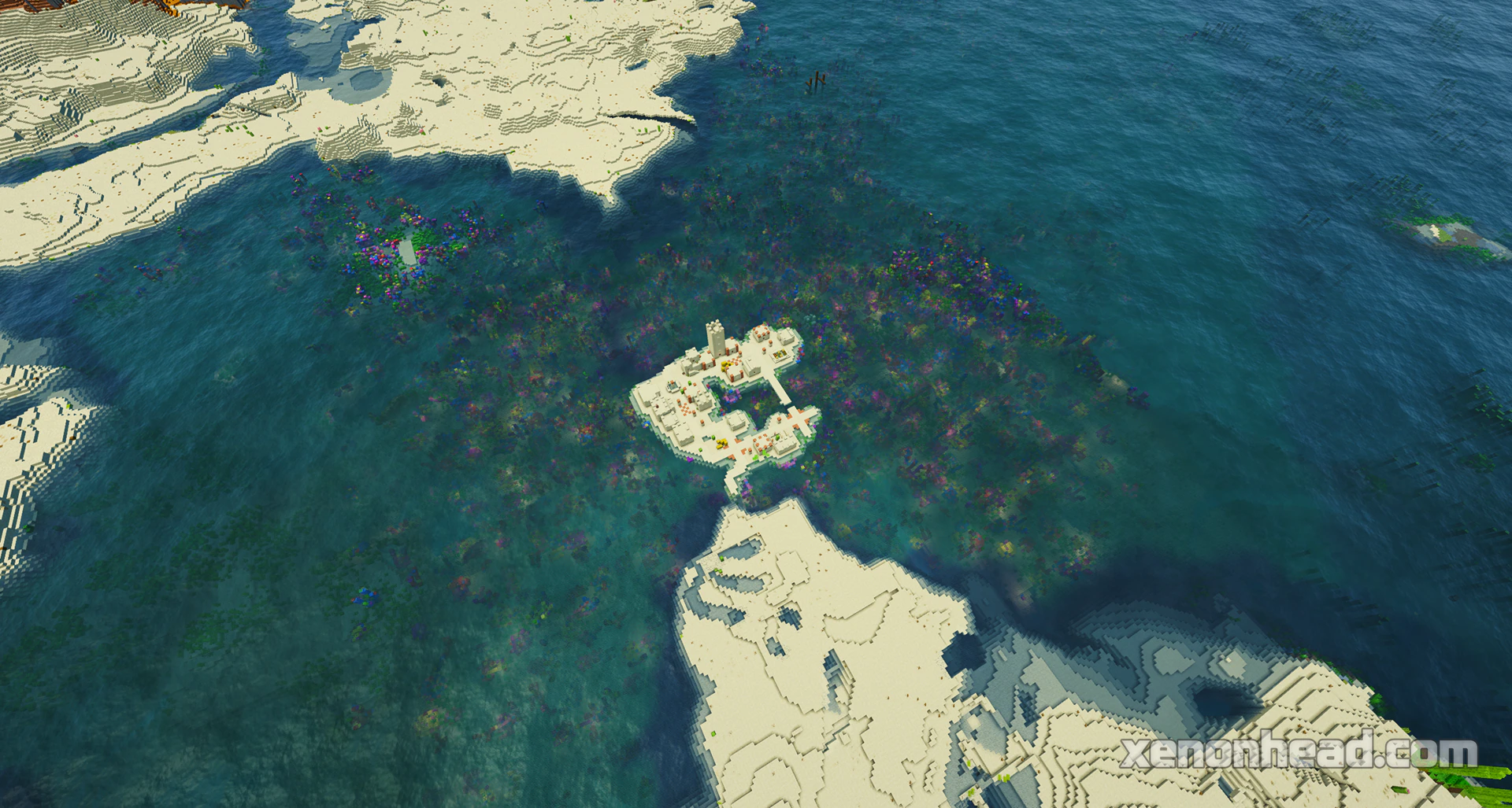 Desert coral reef island village