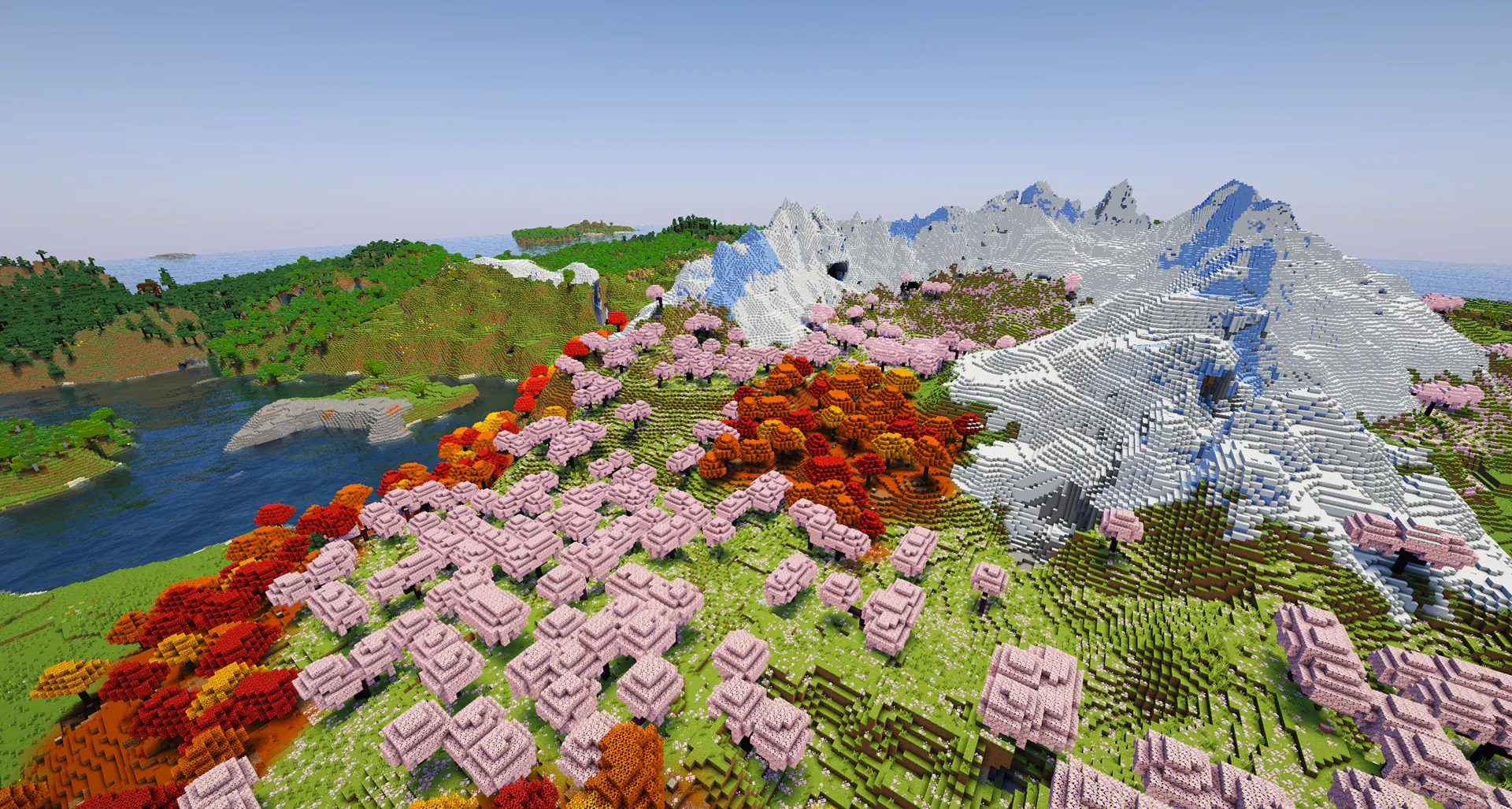 Cherry grove snowy peaks crater base
